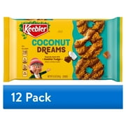 (12 pack) Keebler Coconut Dreams, Coconut and Caramel Cookies Coated in Keebler Fudge, 8.5 oz