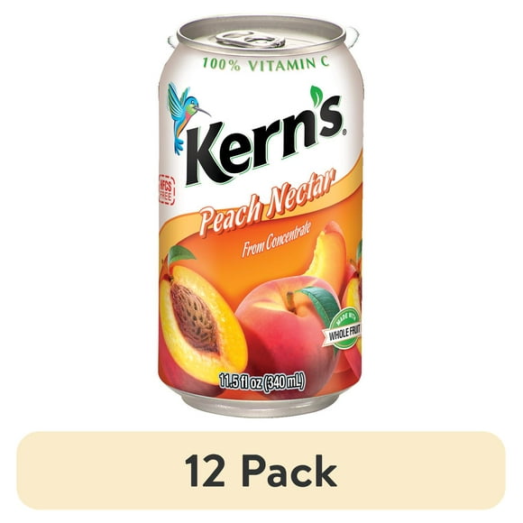 (12 pack) Kern's Peach Nectar from Concentrate, 11.5 Fl. oz.