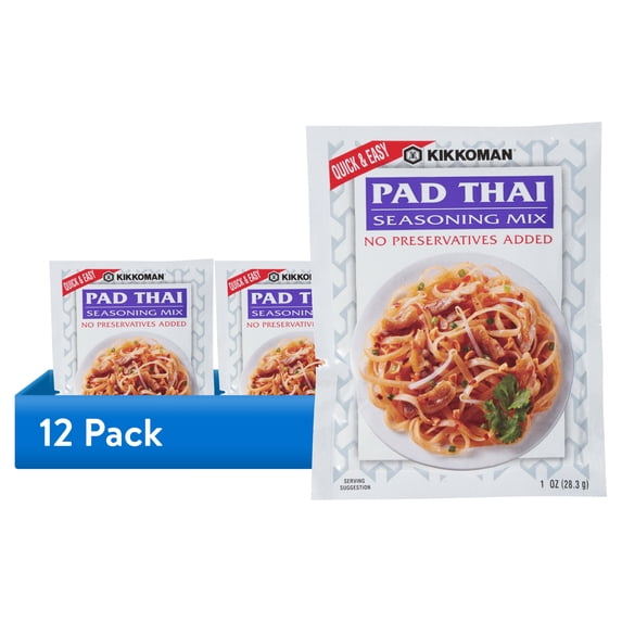 (12 pack) Kikkoman Pad Thai Seasoning Mix, 1 oz Packet