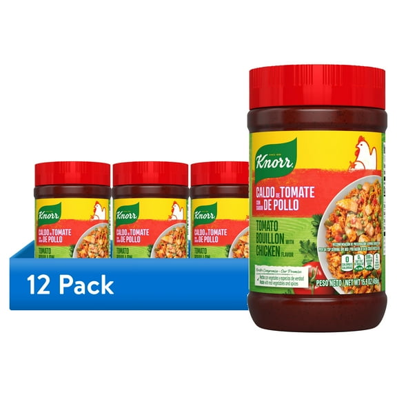 (12 pack) Knorr Granulated Tomato with Chicken Flavor Bouillon Ground, 15.9 oz Jar