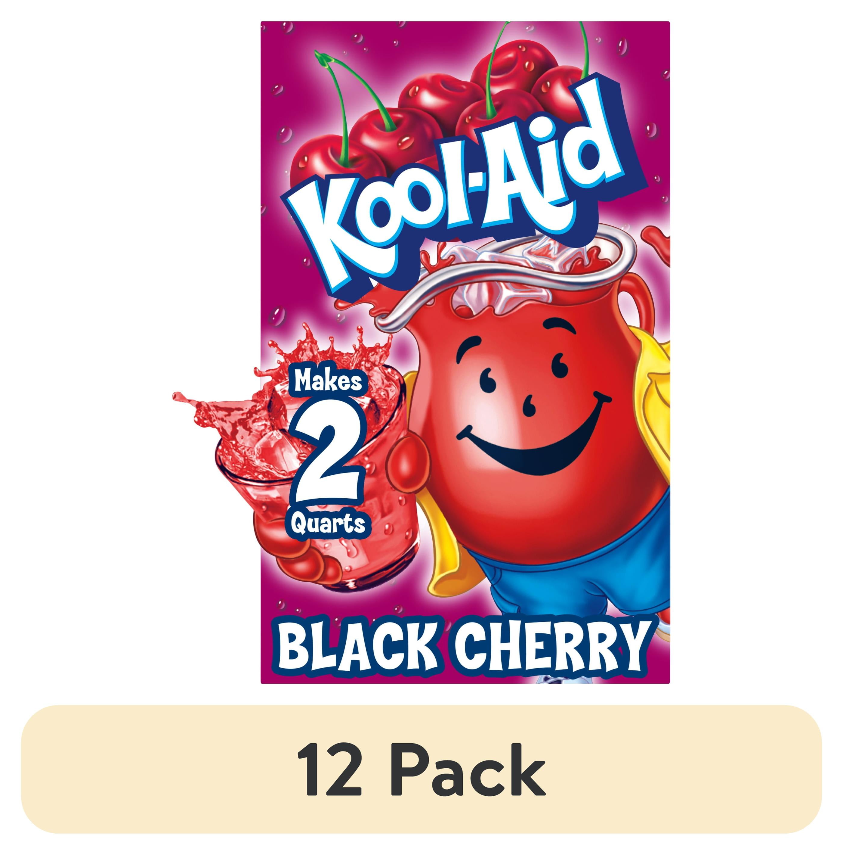 12 pack) Kool-Aid Unsweetened Black Cherry Powdered Soft Drink Mix