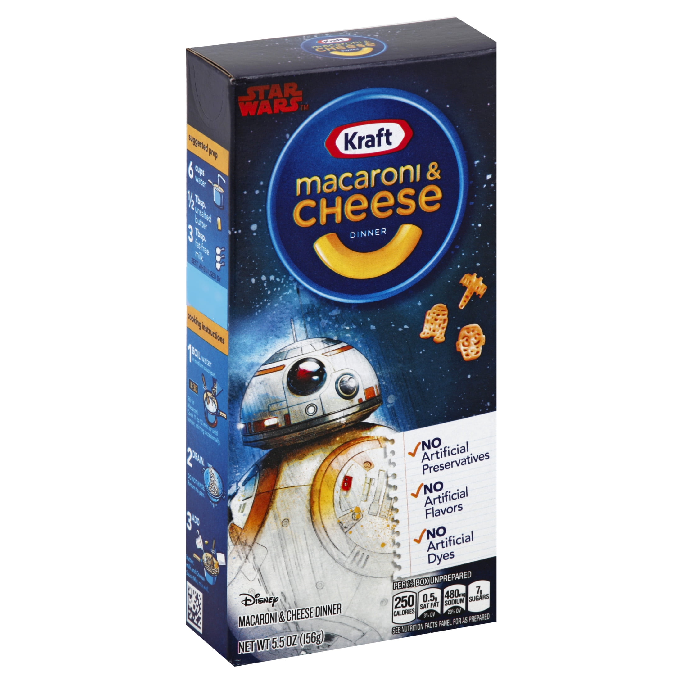 (12 pack) Kraft Mac and Cheese with Super Mario Power-Up Pasta Shapes, 1 Box, for Easy Dinner or Dinner Sides, Original Flavor, No Artificial Flavors, Preservatives or Dyes, 5.5 oz