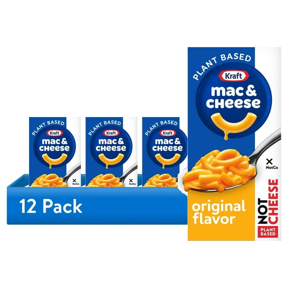(12 pack) Kraft NotCo Lactose Free Mac and Cheese, 1 Box, Plant Based, Original Flavor, No Artificial Dyes, Good Source of Iron (15%), 10g of Protein (8% Daily Value), 6 oz
