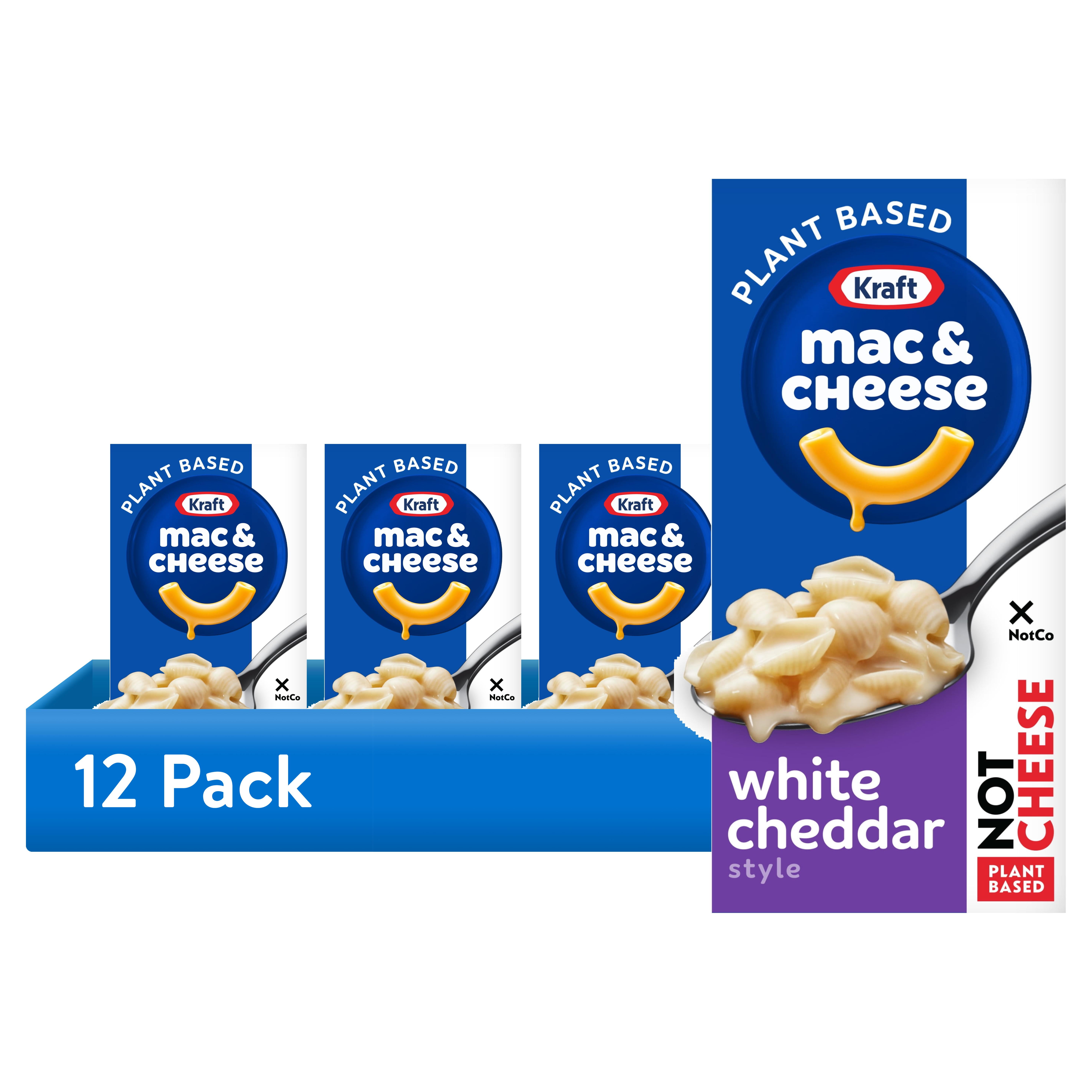 (12 pack) Kraft NotCo White Cheddar Style Plant Based Mac & Cheese, 6 oz Box, Packaged Meal, Shelf-Stable