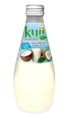 (12 pack) Kuii Drinks Coconut Milk with Nata de Coco, Original, 290mL