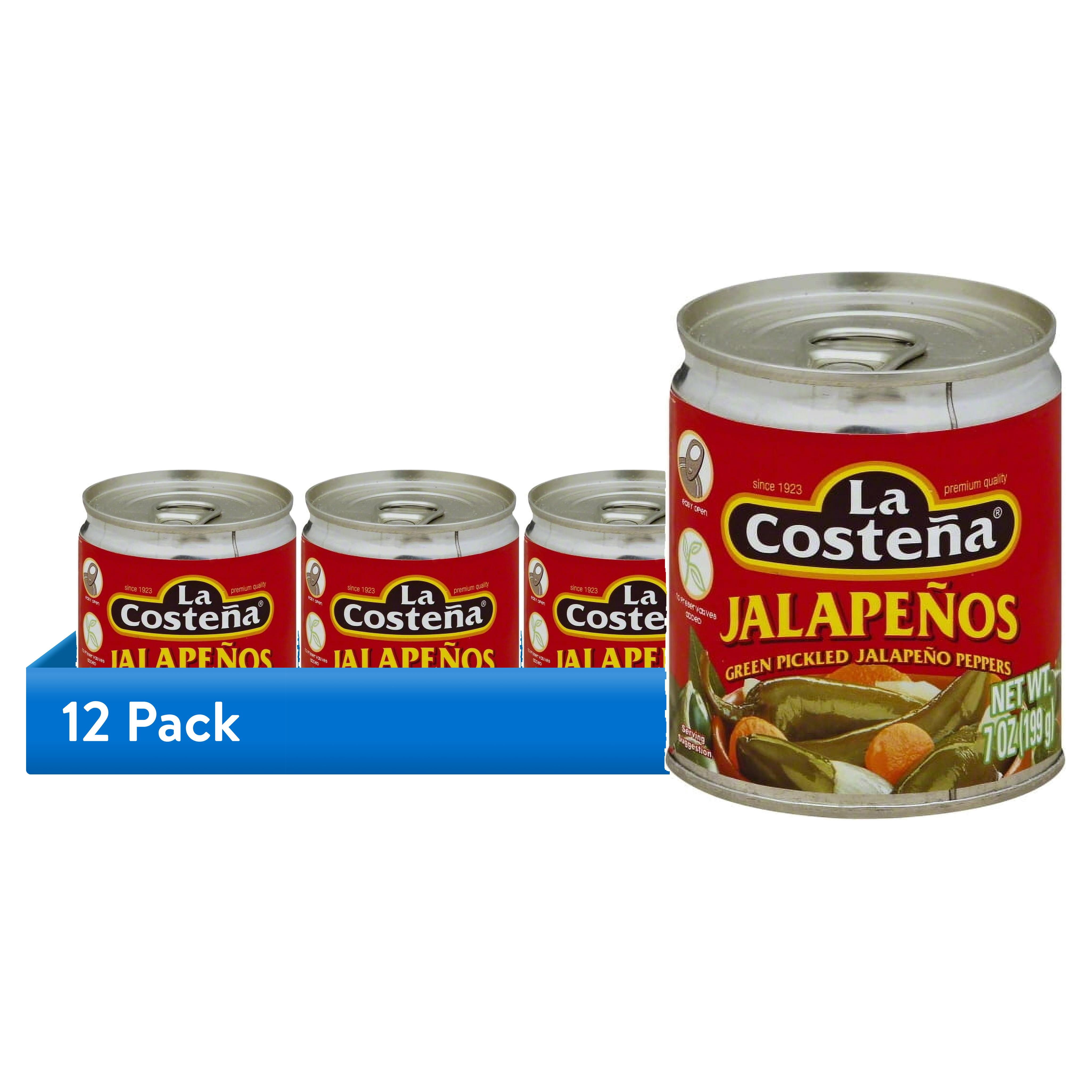 (12 pack) La Costeña Pickled Whole Jalapeno Peppers, 7 oz
