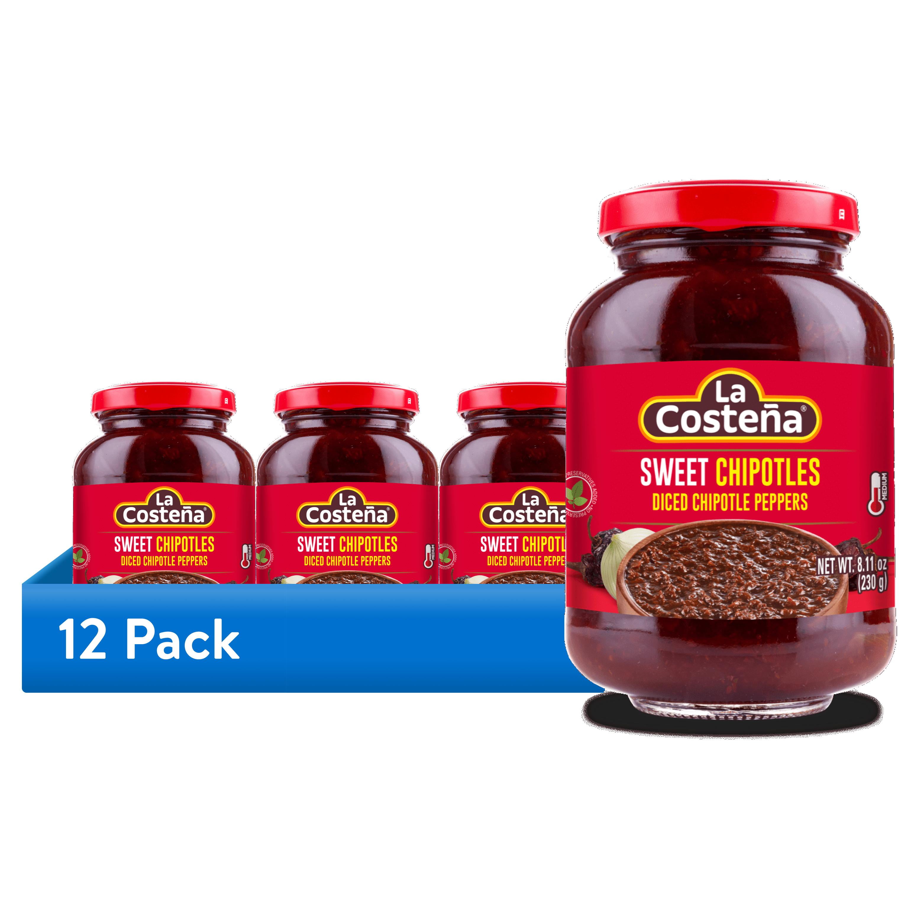 (12 pack) La Costeña Diced Sweet Chipotle Peppers, 8.11 oz