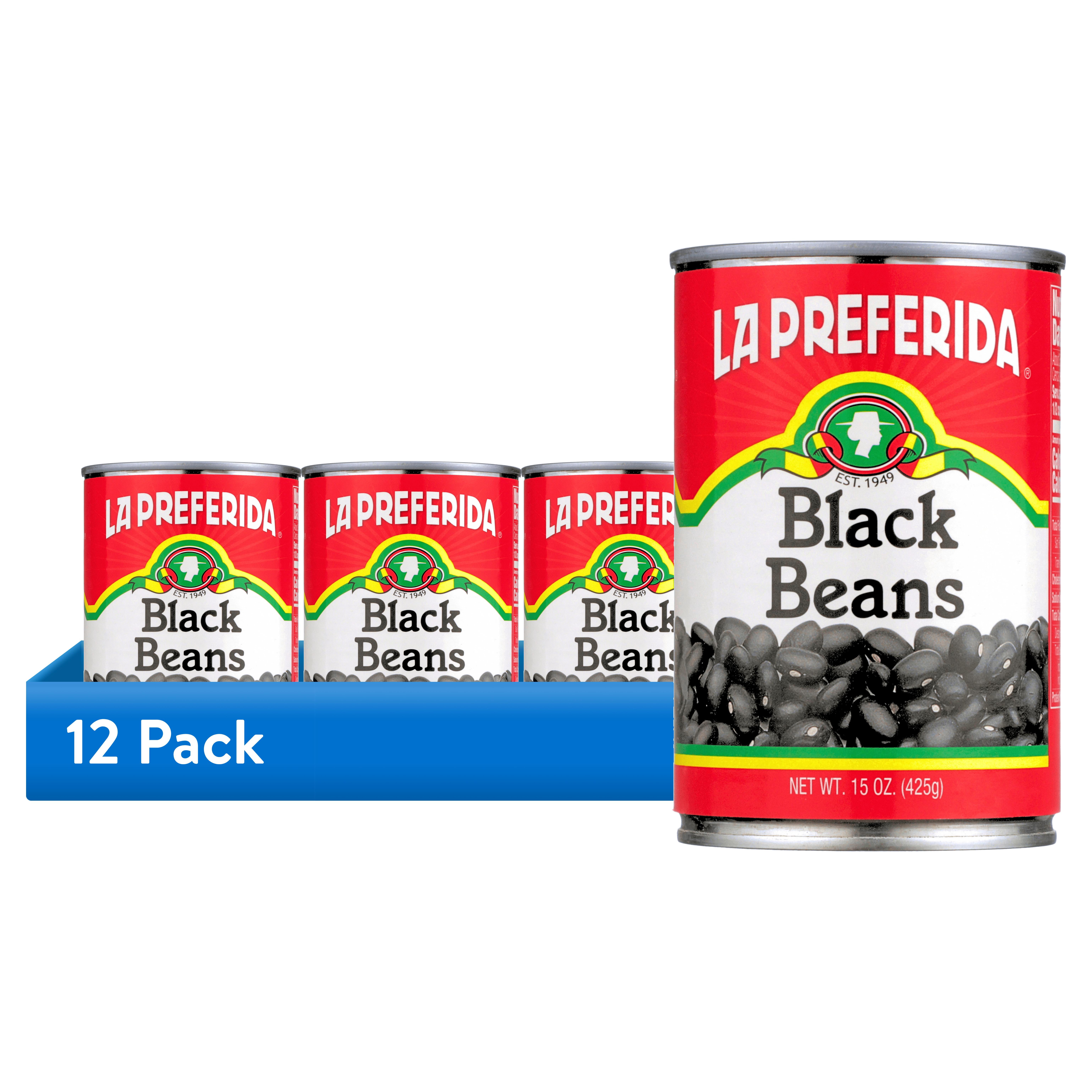 (12 pack) La Preferida Black Beans, 15 oz, Can