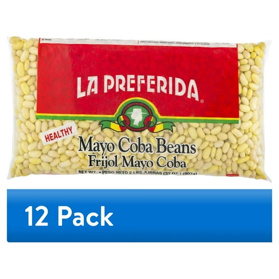 (12 pack) La Preferida Mayo Coba Beans, 2 lb Bag