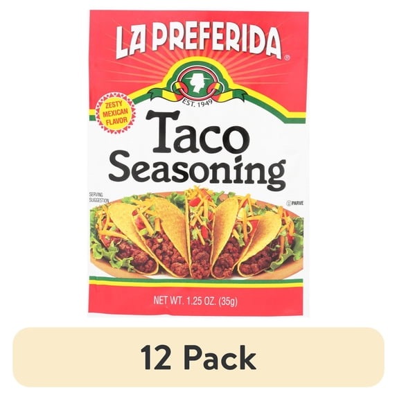 (12 pack) La Preferida Taco Seasoning, 1.25 oz
