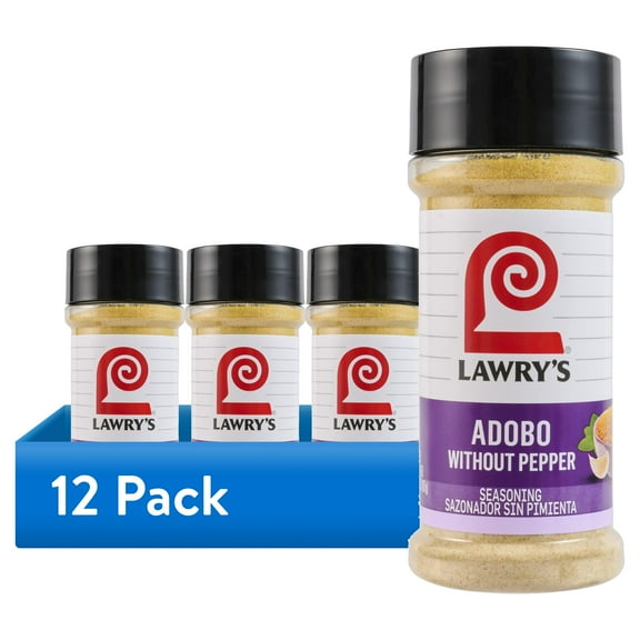 (12 pack) Lawry's Kosher Adobo Seasoning Without Pepper, 14.37 oz Bottle