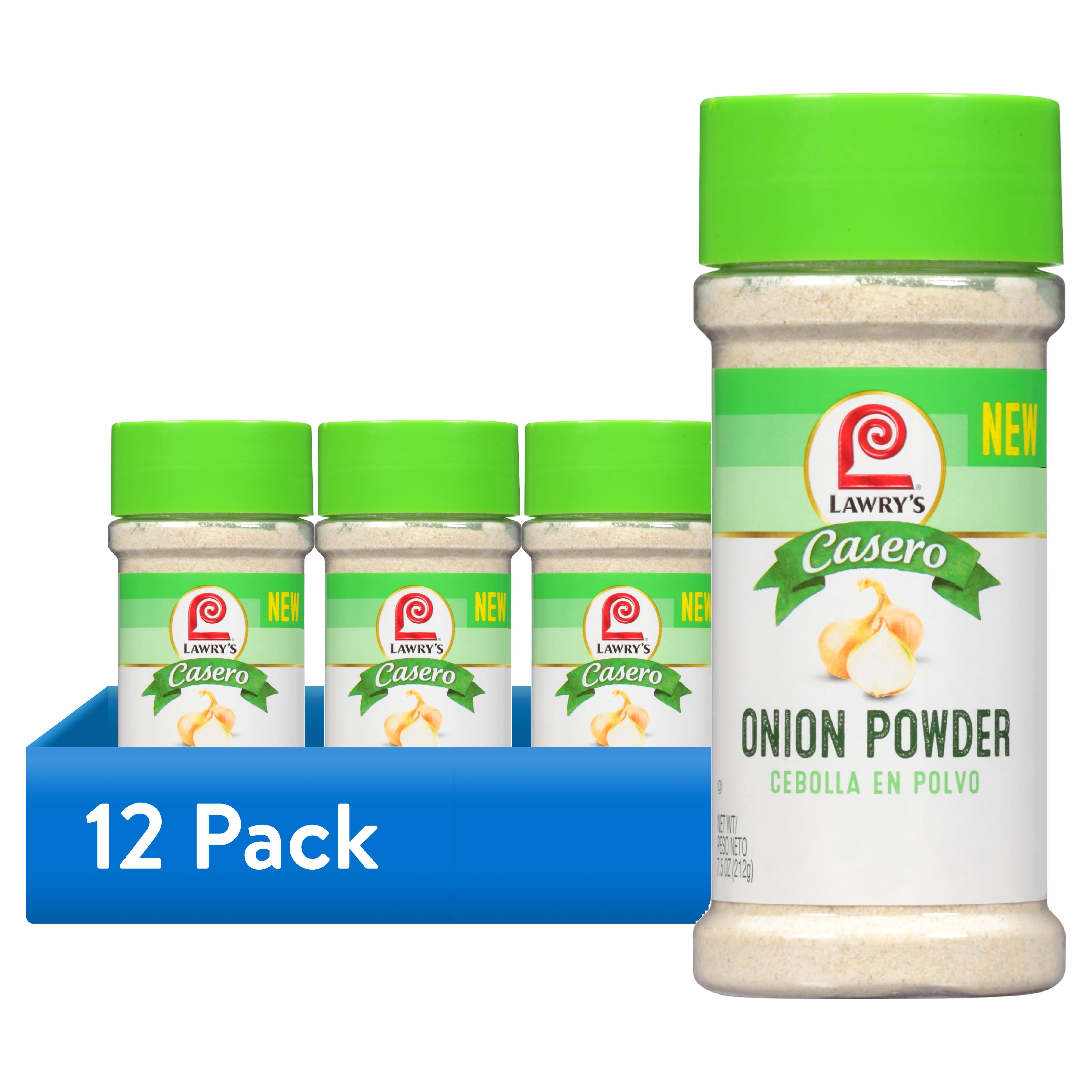 (12 pack) Lawry's Casero Kosher Onion Powder, 7.5 oz Bottle