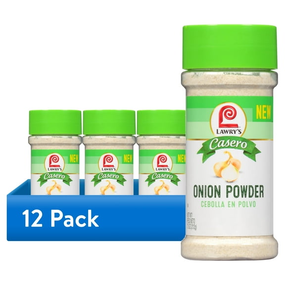 (12 pack) Lawry's Casero Kosher Onion Powder, 7.5 oz Bottle