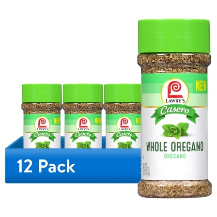(12 pack) Lawry's Casero Kosher Whole Oregano, 2.5 oz Bottle