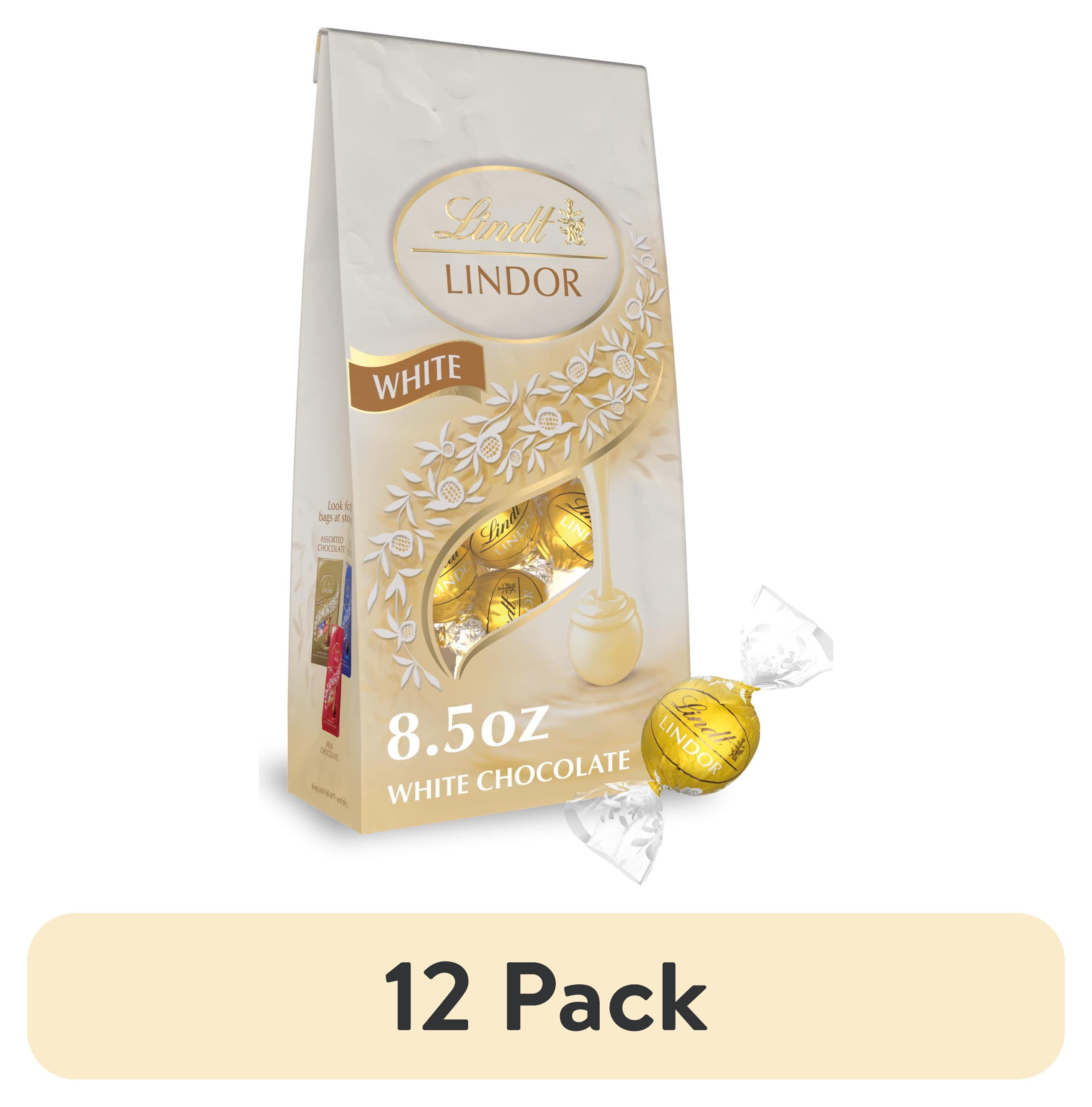 (12 pack) Lindt Lindor White Chocolate Candy Truffles, 8.5 oz. Bag ...