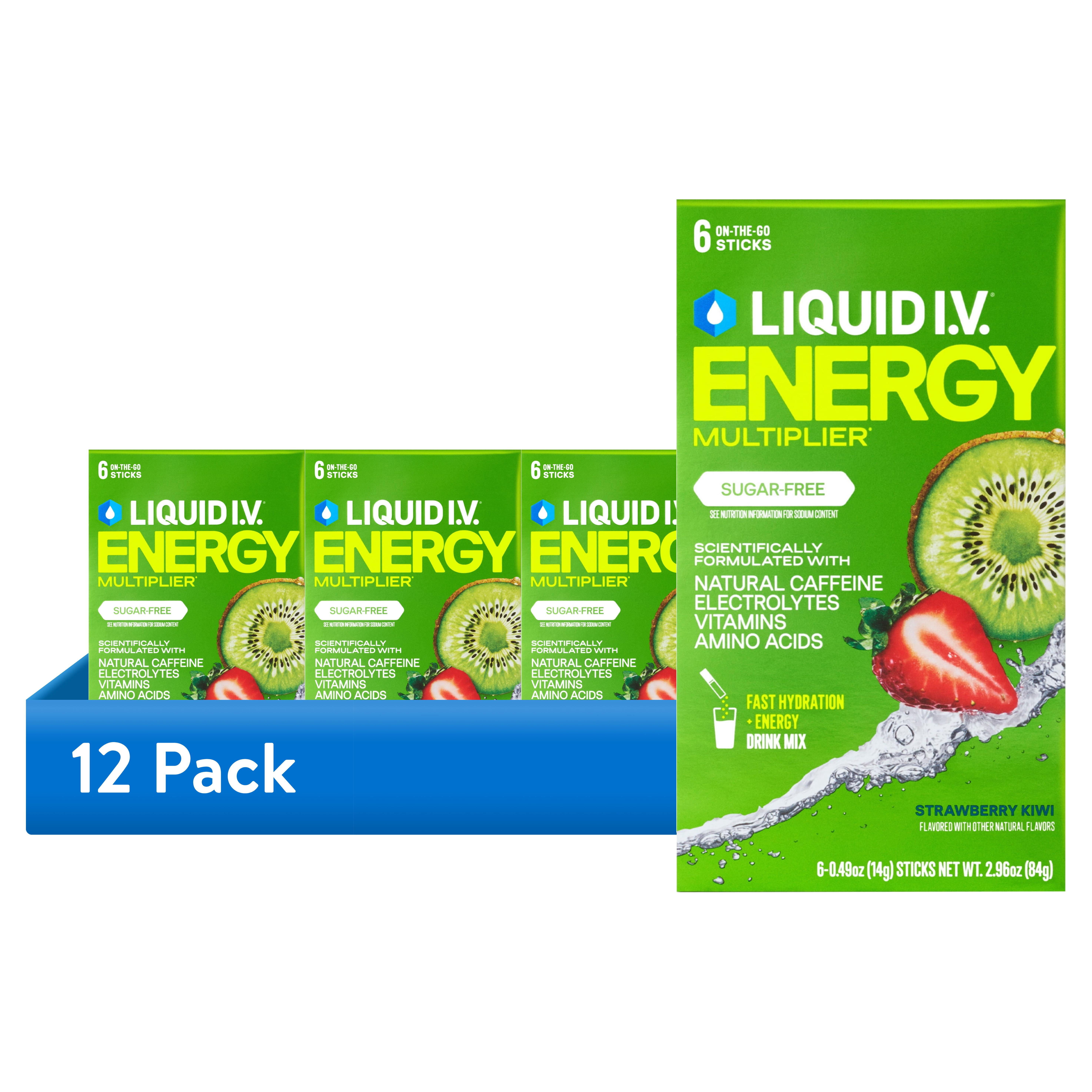 12 pack) Liquid I.V.® Strawberry Kiwi Sugar-Free Hydration
