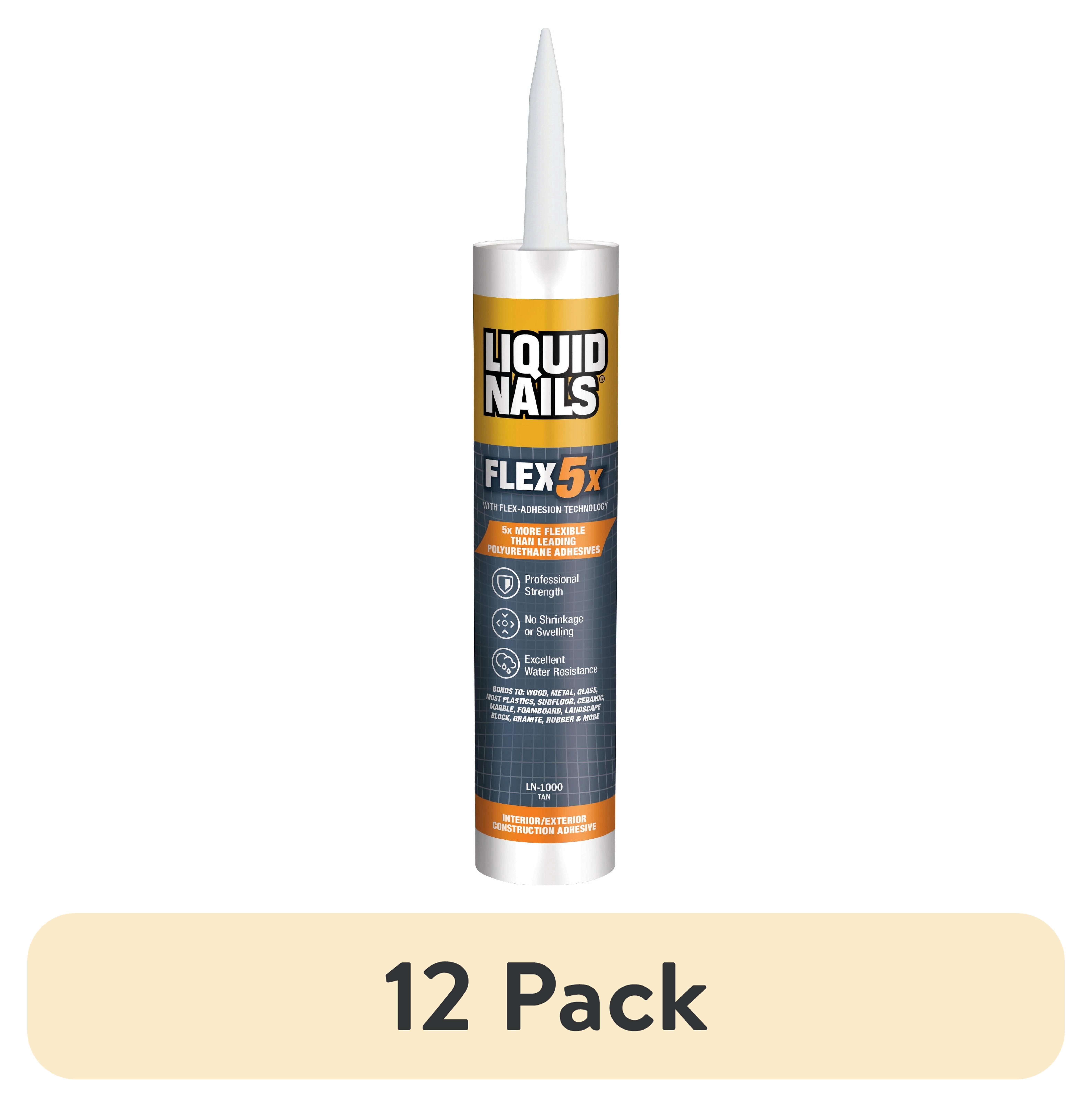 (12 pack) Liquid Nails Flex 5x 10 oz Interior & Exterior Construction Adhesive