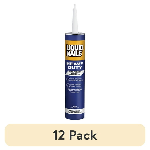 (12 pack) Liquid Nails Heavy Duty 10 oz. White Low VOC Construction Adhesive