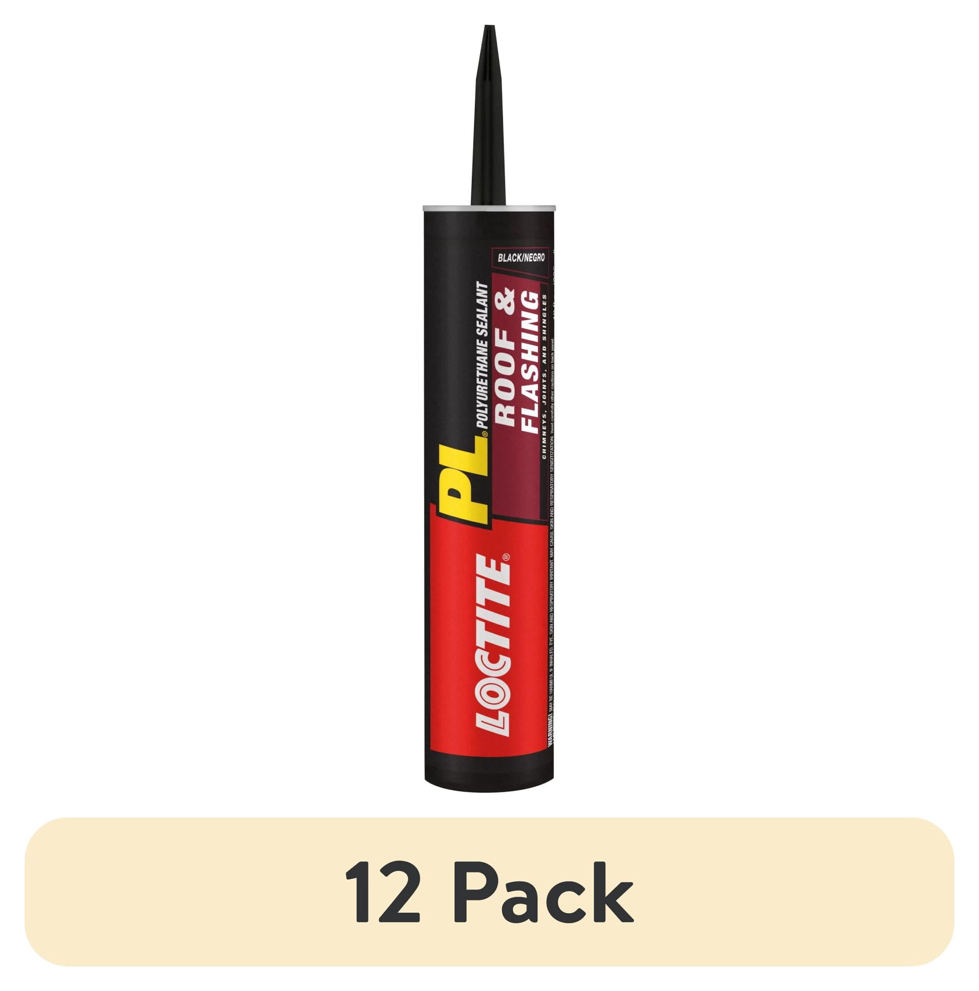 (12 pack) Loctite Pl Polyurethane Sealant Roof and Flashing, Pack of 1, Black 10 fl oz Cartridge