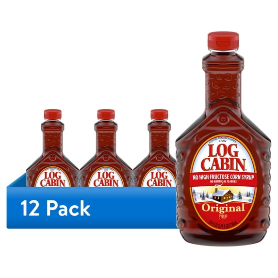 (12 pack) Log Cabin Original Pancake Syrup, 24 FL oz