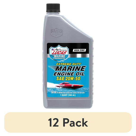 (12 pack) Lucas Marine SAE 20W-50 Extreme Duty Engine Oil 32 Ounce