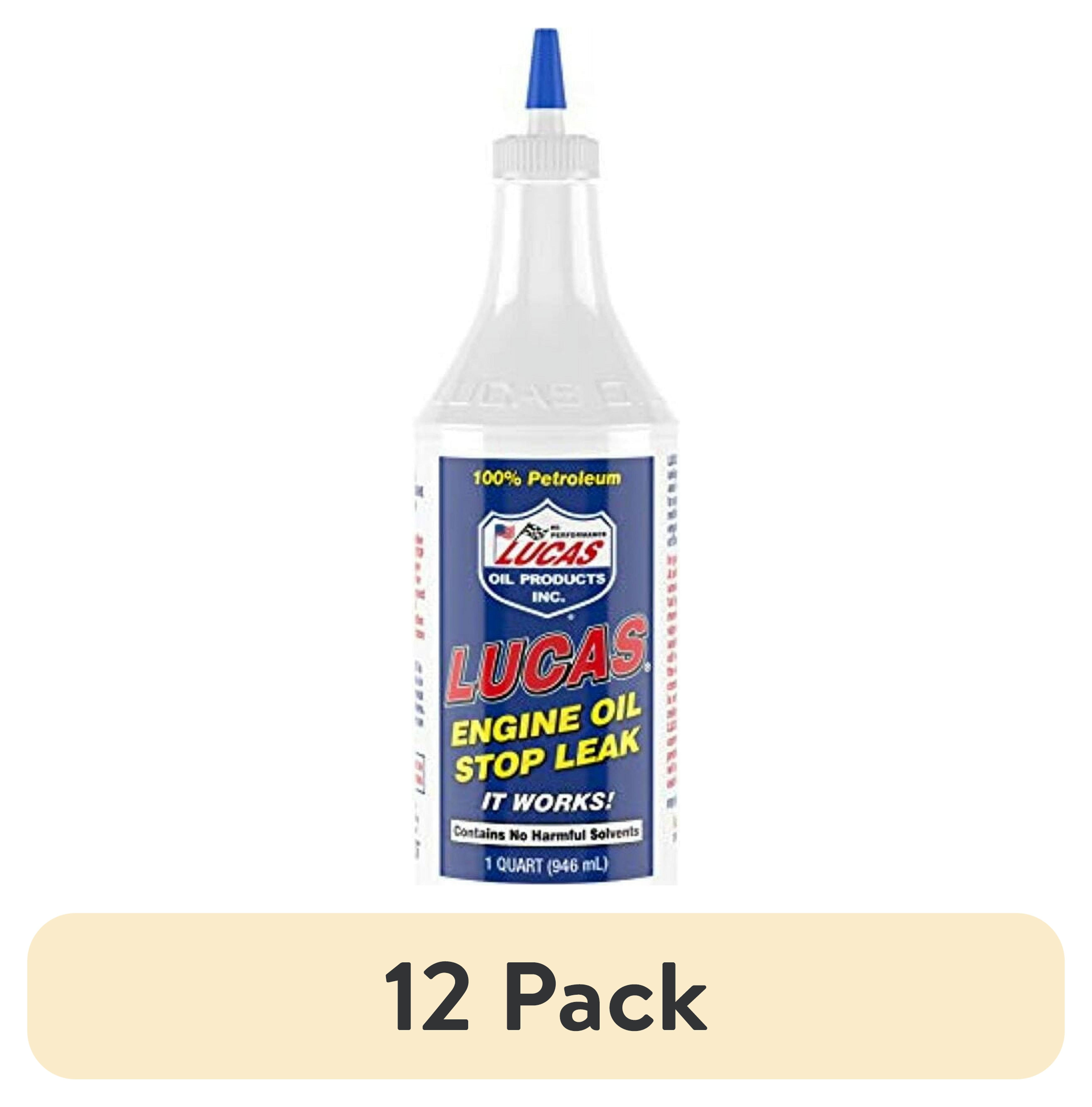 (12 pack) Lucas Oil 10278 Engine Oil Stop Leak - 1 Quart Automotive Additive