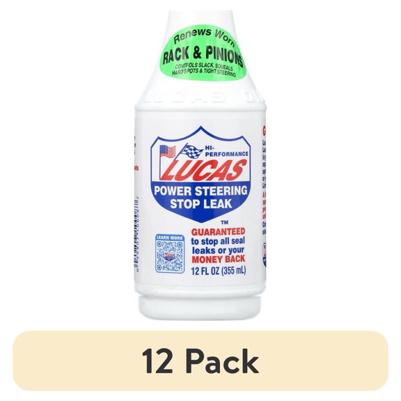 (12 pack) Lucas Oil Power Steering Stop Leak 12 Ounce Automotive Additive