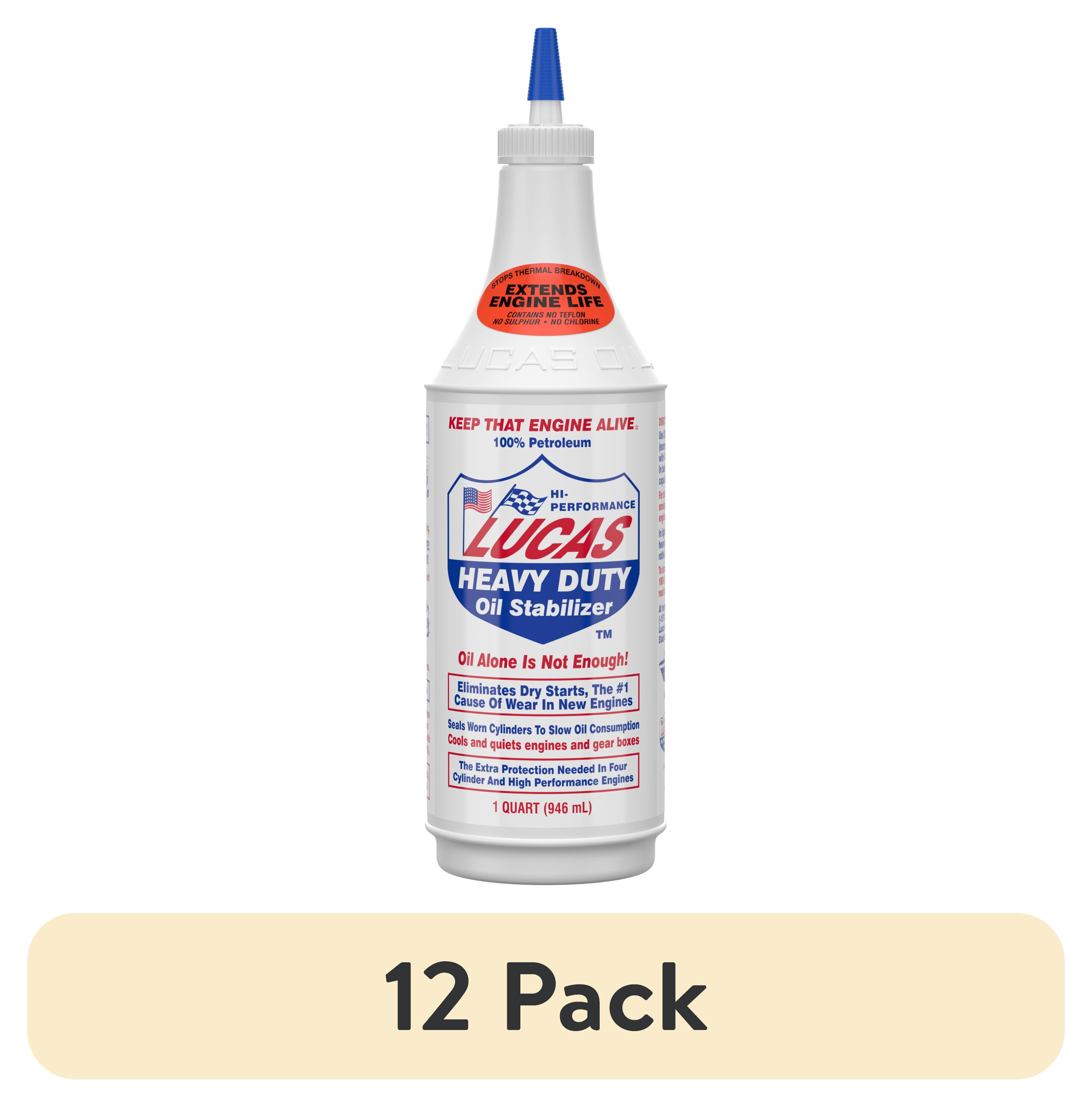 (12 pack) Lucas Oil Heavy Duty Oil Stabilizer for Engines, 32 oz