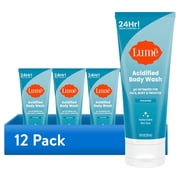 12 pack Lume Acidified Feminine Wash & Body Wash, Sensitive Skin, Unscented, 7 fl oz