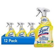 12 pack Lysol  All Purpose Cleaner Sanitizing and Disinfecting Spray Lemon Breeze Scent, 32 oz, Bottle