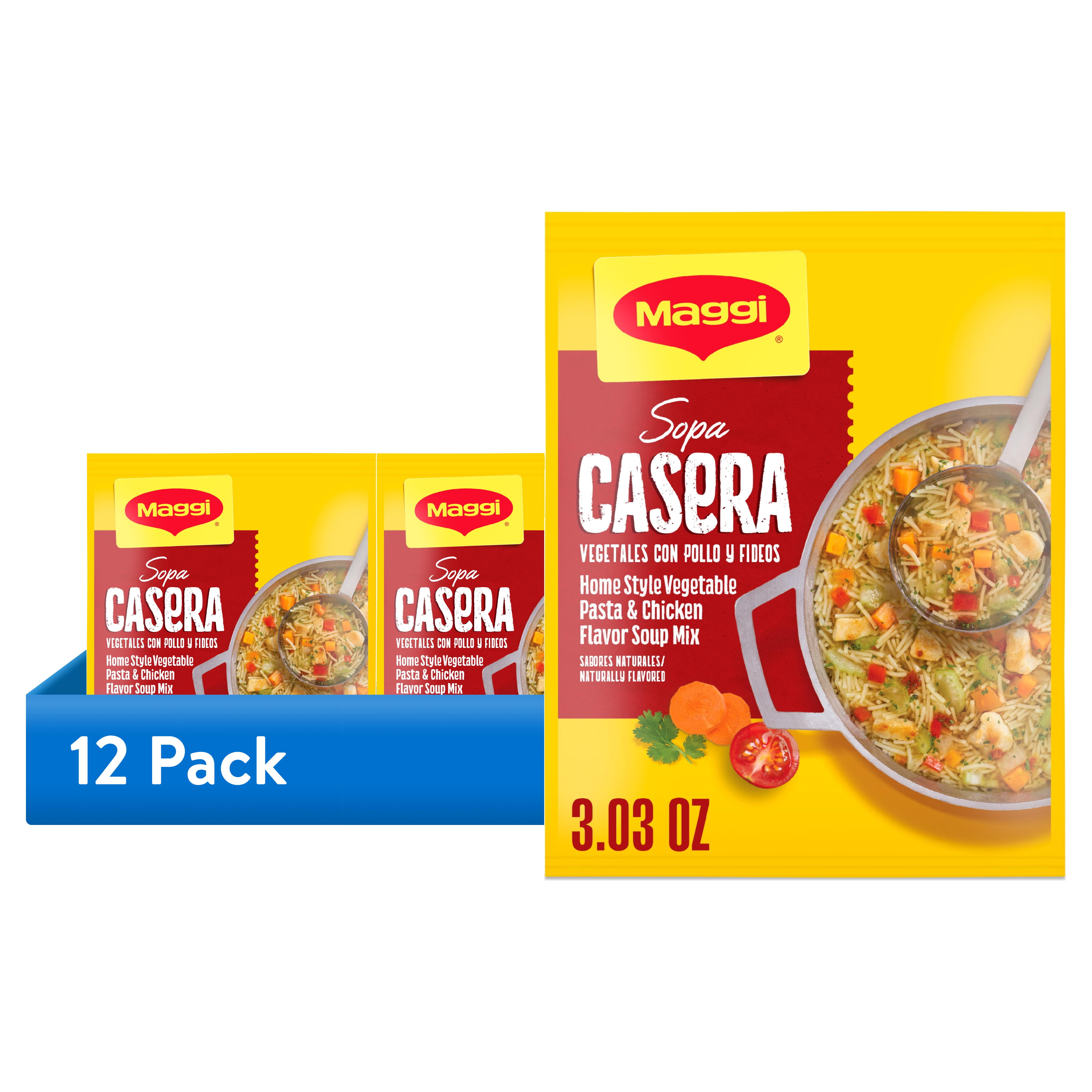 12 pack) Maggi Sopa Casera Vegetables con Pollo y Fideos Home
