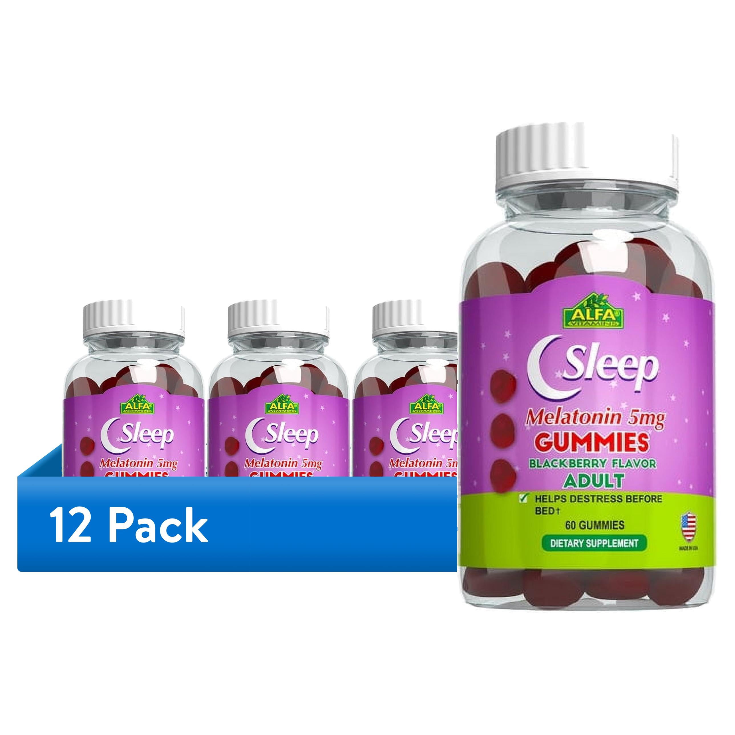 (12 pack) MELATONIN 5 MG GUMMIES ADULT