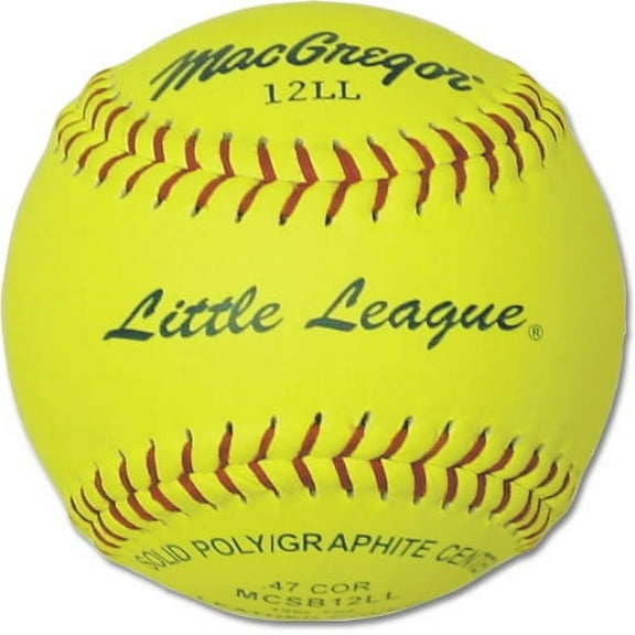 (12 pack) MacGregor 11" Yellow Little League Softballs