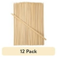 thumbnail image 1 of (12 pack) Mainstays Bamboo Skewers - 100% Eco-Friendly Grilling Essentials, 11.81 Inches Long, 1 of 12