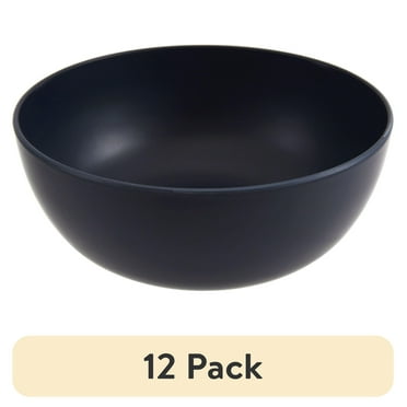 (12 pack) Mainstays 38-Ounce Round Plastic Cereal Bowl, Dark Blue