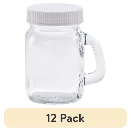 (12 pack) Mainstays Glass Salt and Pepper Spice Shaker Bottle, 4 oz