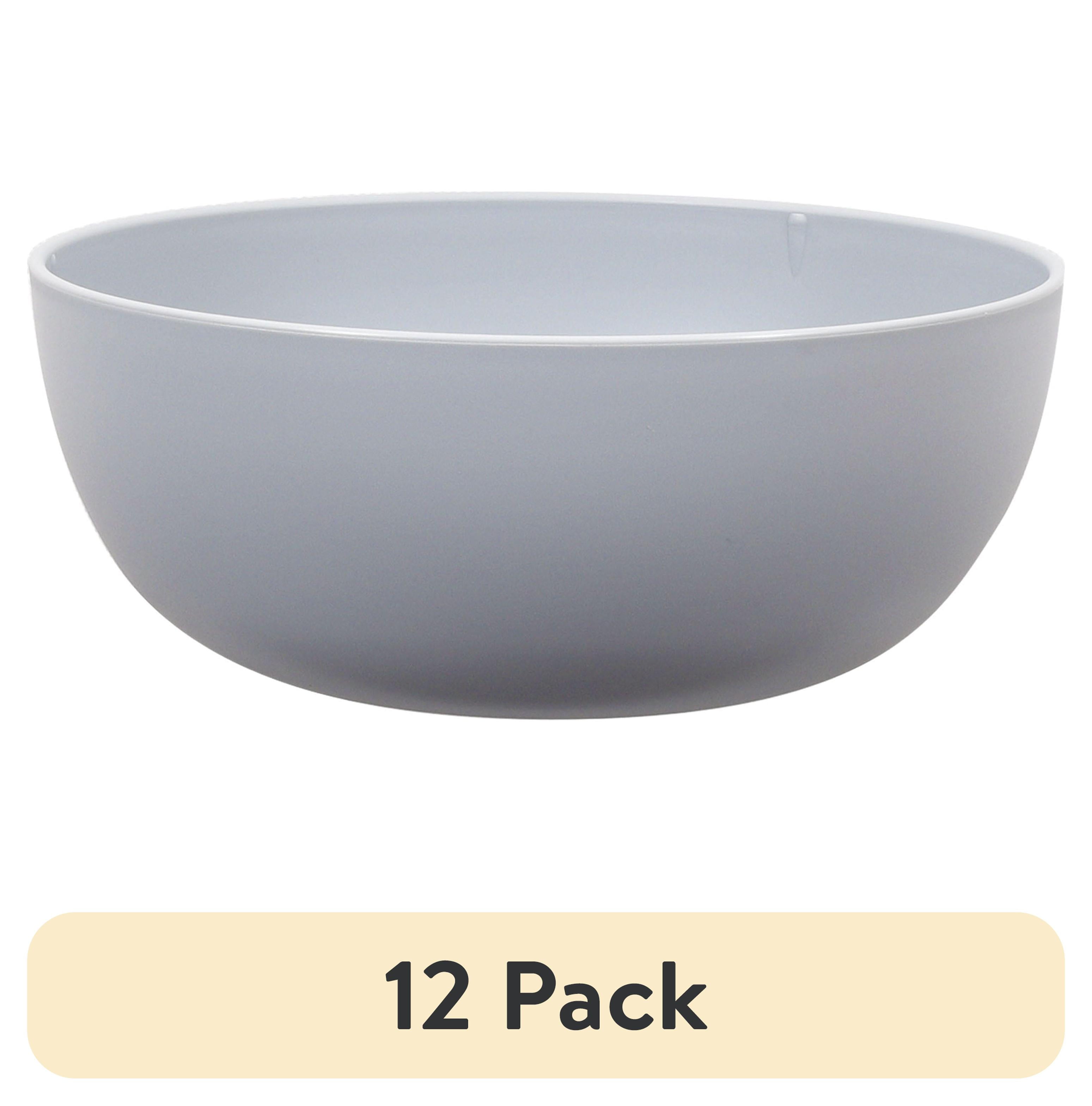 (12 pack) Mainstays - Gray Round Plastic Cereal Bowl, 38-Ounce
