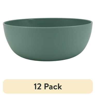(12 pack) Mainstays - Sage Round Plastic Cereal Bowl, 38-Ounce