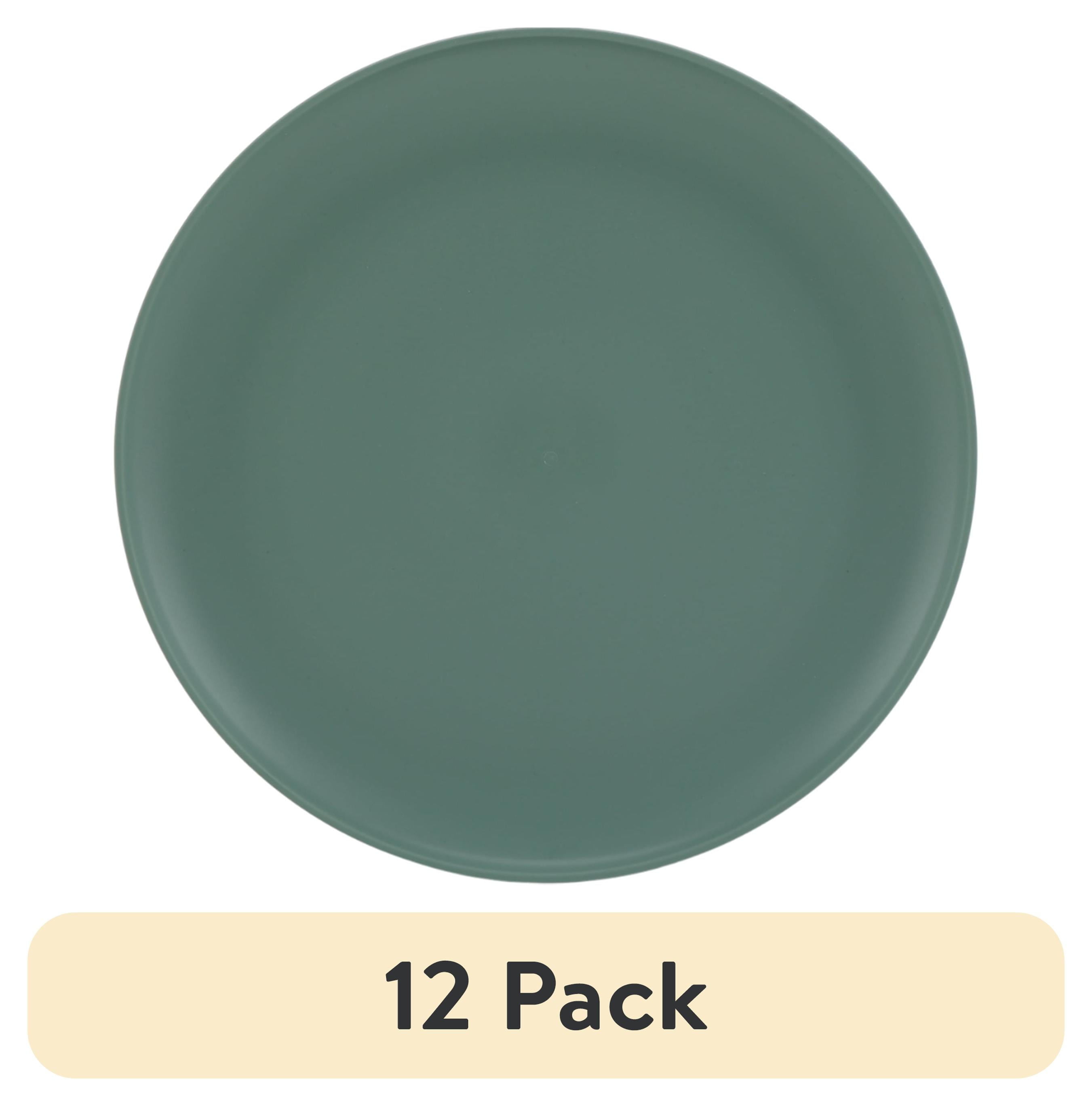 (12 pack) Mainstays - Sage Round Plastic Plate, 10.5 inch
