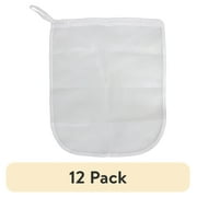 (12 pack) Mainstays Delicates Mesh Wash Bag with Zipper Closure, White, 15" x 18"