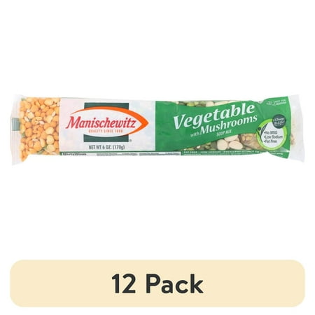 (12 pack) Manischewitz Vegetable Mushroom Soup Mix, 6 Oz