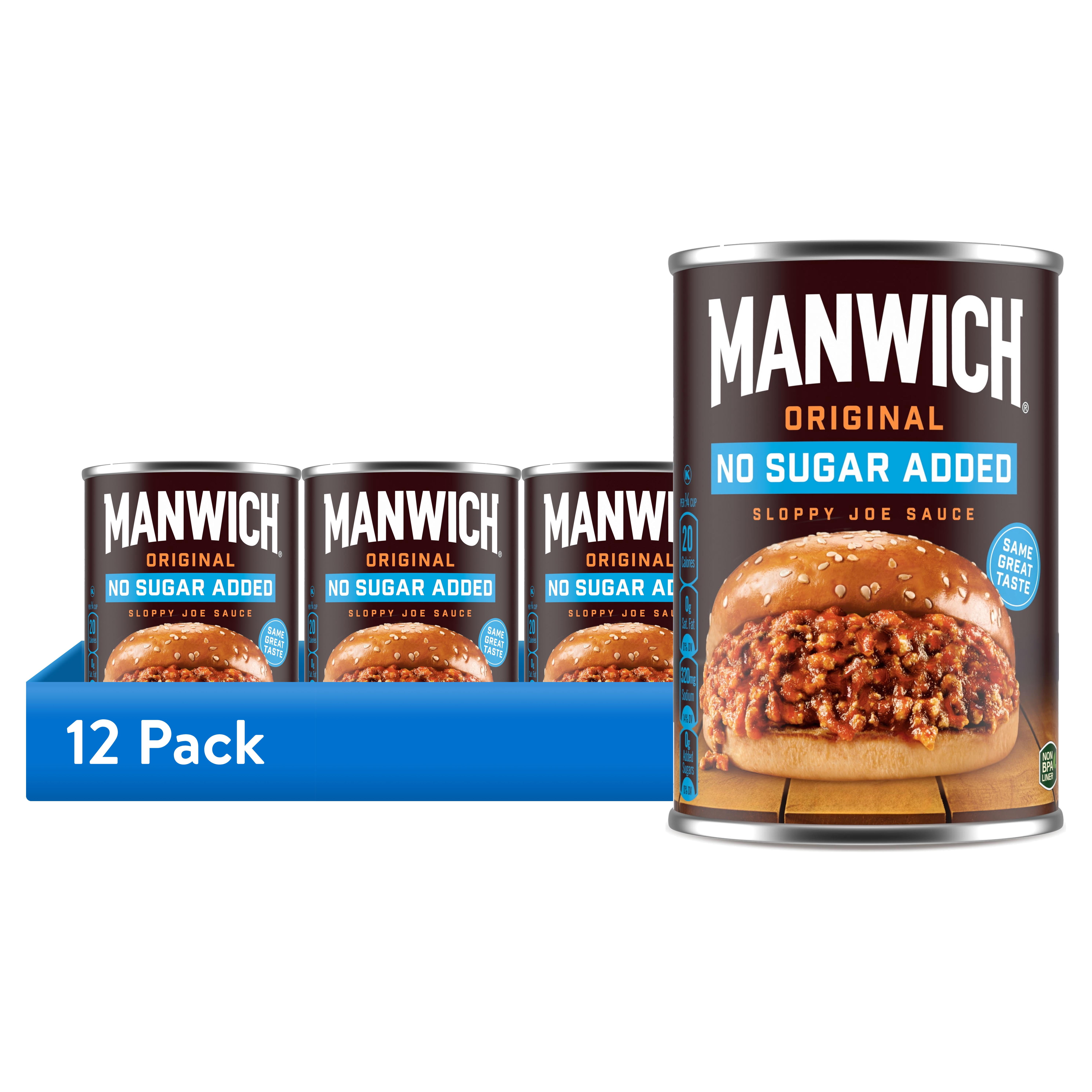 (12 pack) Manwich Original No Sugar Added Sloppy Joe Sauce, 15 oz.
