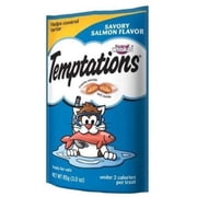 12-pack Mars Whiskas Temptations Cat Treats Savory Salmon Flavor - Dry - 12 Pack, 3 oz   Residential Use, Standard Application
