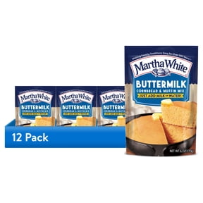 (12 pack) Martha White Buttermilk Cornbread and Muffin Mix, 6 oz Pouch