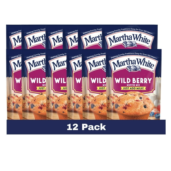 (12 pack) Martha White Wildberry Muffin Mix, 7 oz Bag