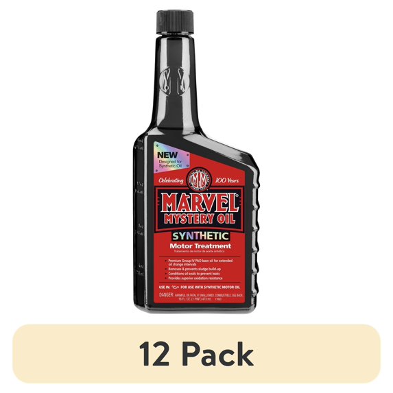 (12 pack) Marvel Mystery Oil Motor Treatment Full Synthetic Motor Oil, 16 fl oz