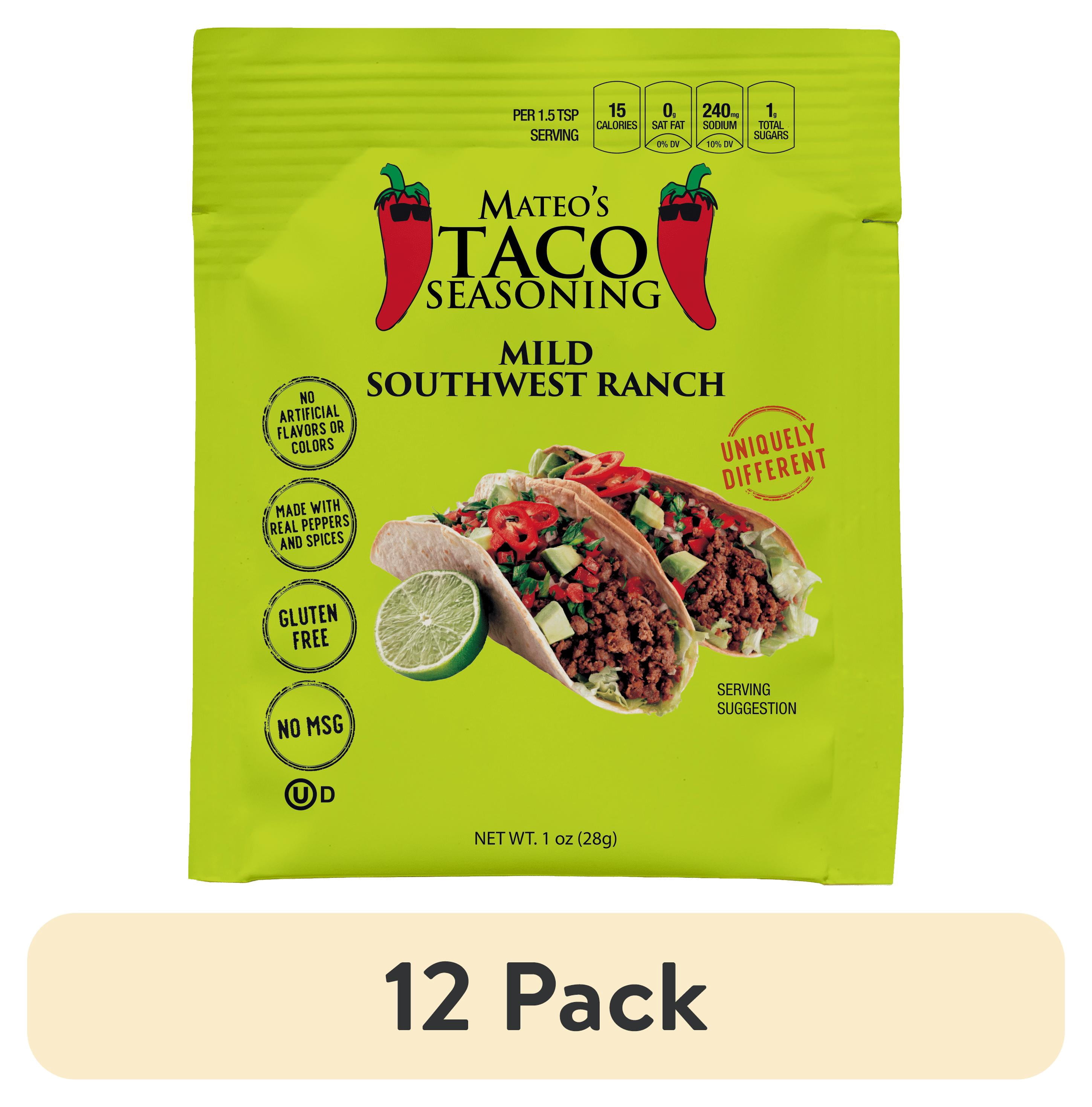 (12 pack) Mateo's Taco Seasoning Mild Southwestern Ranch