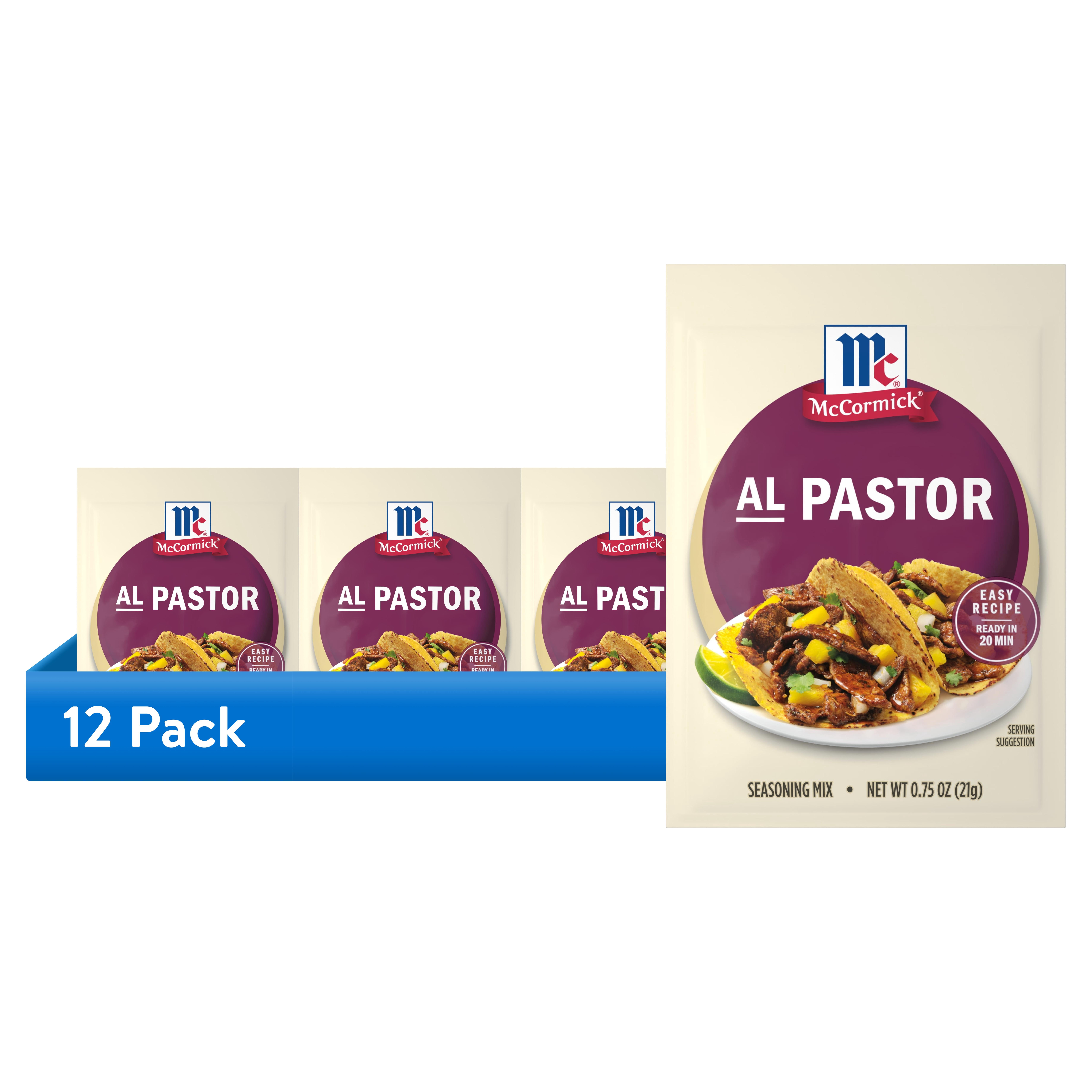 (12 pack) McCormick Al Pastor Seasoning Mix, 0.75 oz Packet