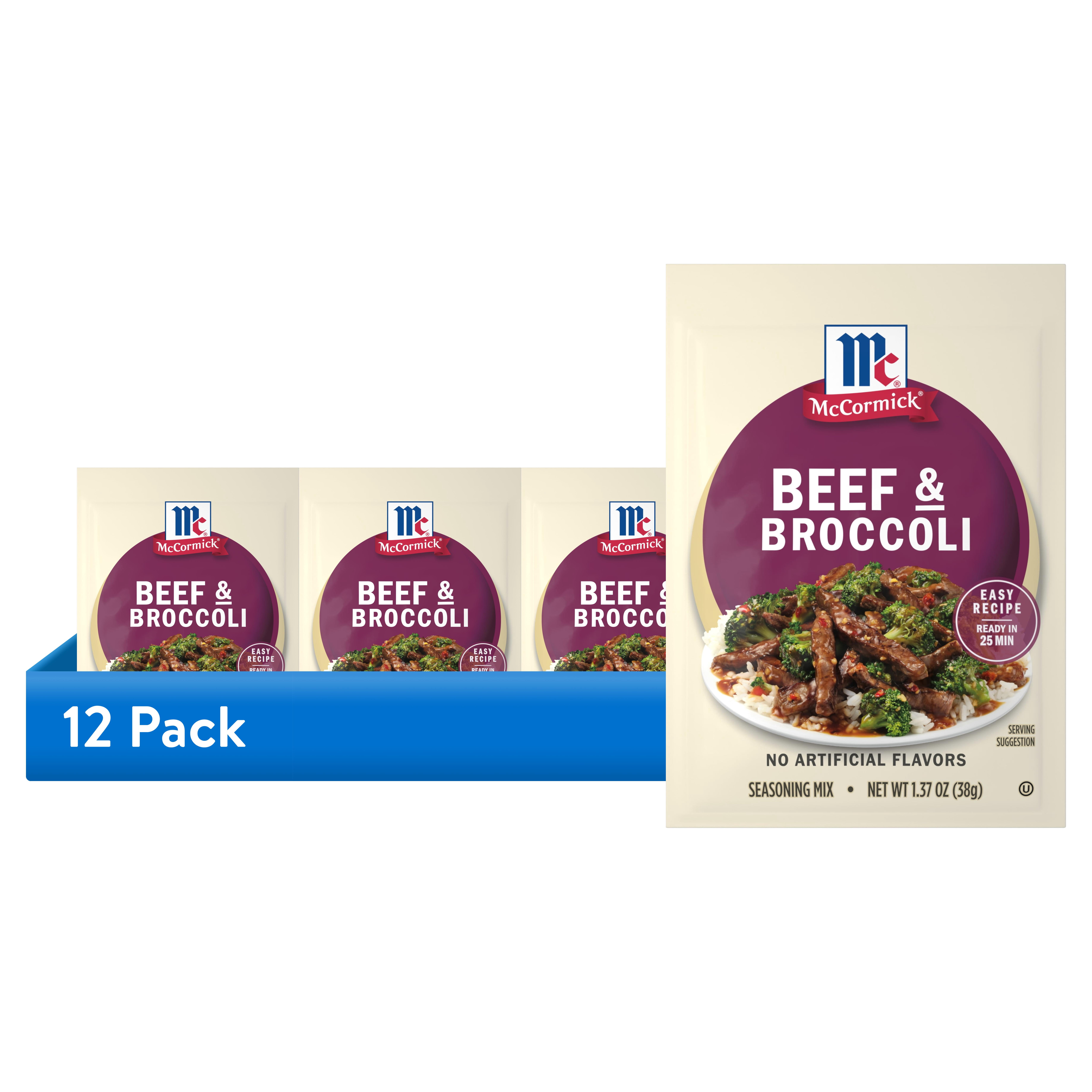 (12 pack) McCormick Beef Broccoli Seasoning Mix, 1.37 oz Packet