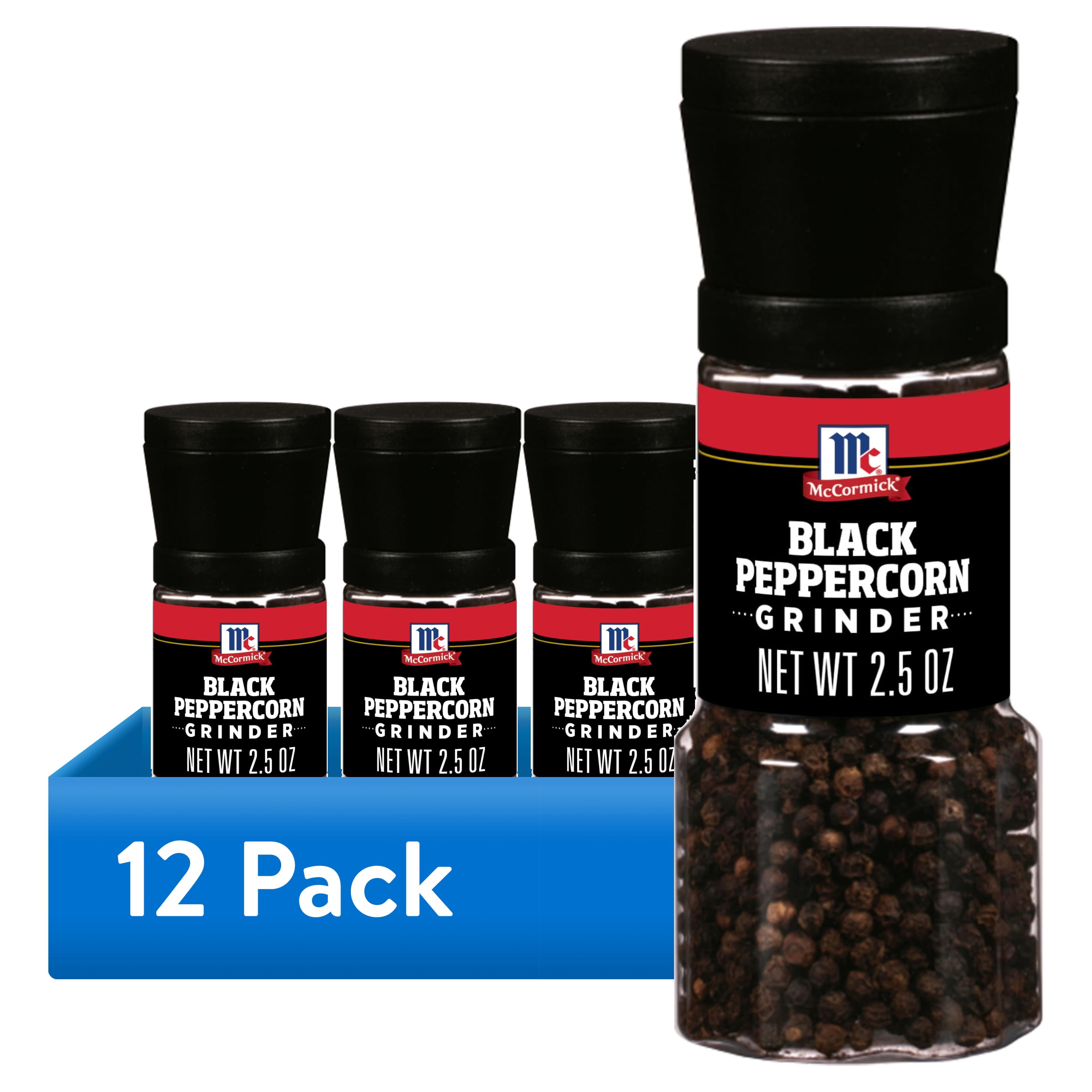 (12 pack) McCormick Black Peppercorn Grinder, 2.5 oz Bottle